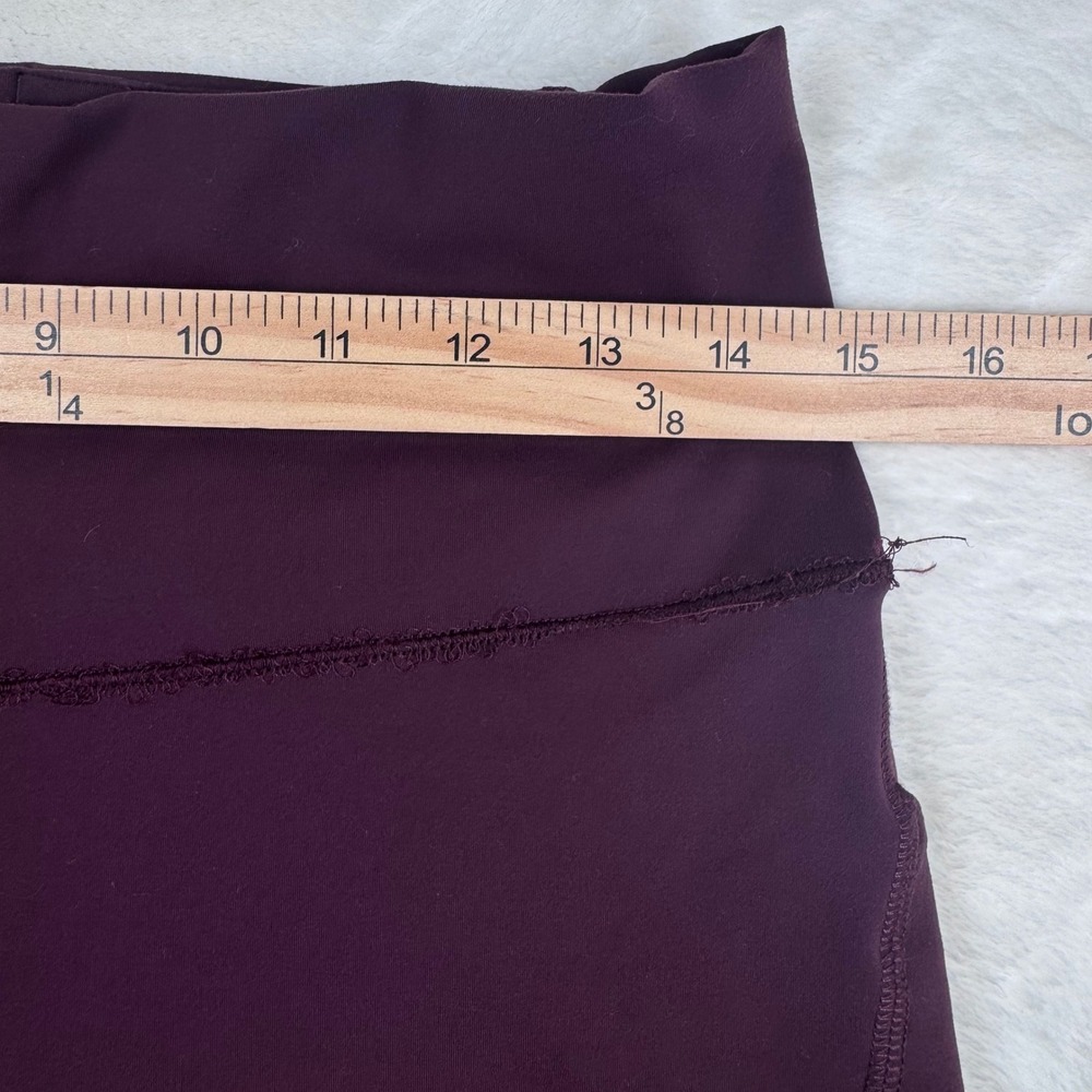 Lululemon Leggings Women 12 Burgundy High Rise Side Pockets 25 Inseam LW5EPSS - Picture 2 of 8
